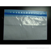 Blue zipper Pressure sensitive envelope